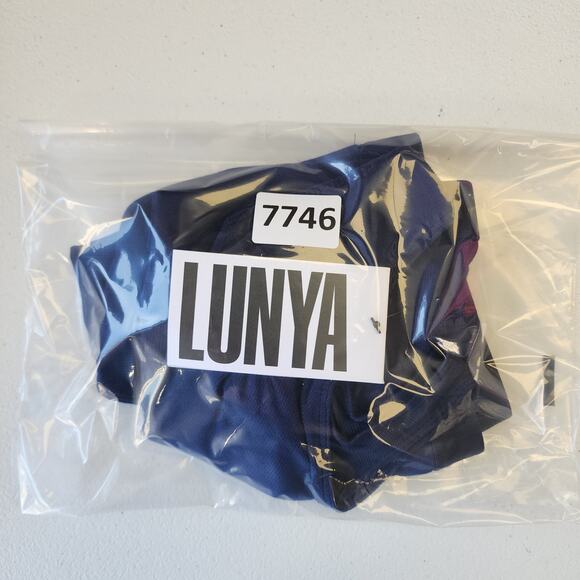 LUNYA Soft Modal Rib Brief In Sincere Blue Set of 3 XS NWT - Picture 9 of 9